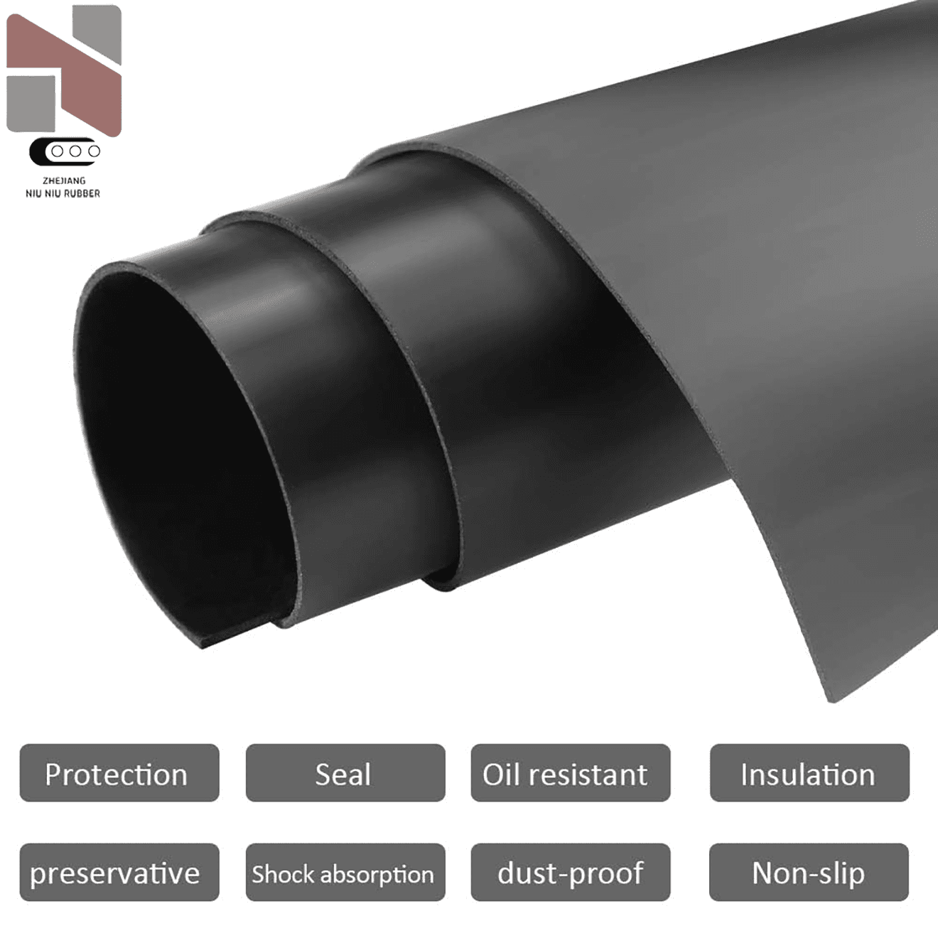 Custom rubber sheet and rubber strip products